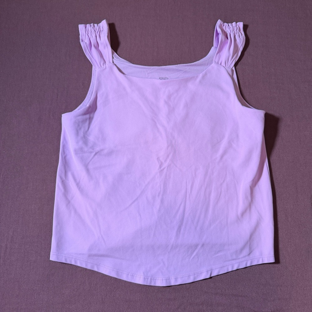 Athleta Girl Transcend Support Tank Cropped Top Lavander - Girls Size XXL/16